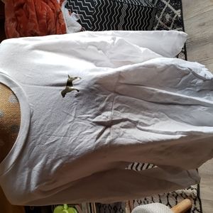 White with gold sequins top